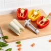 Pepper Corer, 2 In 1 Red Bell Pepper Seed Corer Remover Tool, Fruit & Vegetable Corers Quick Tools For Jalapeno Cutter Deseeder, Green Yellow,