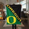 Oregon Ducks Print Flannel Blanket High Quality Warm Comfortable Cover for All Seasons Perfect for Gifts Home Decor