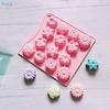 Kitchen Handmade Baking Tool Mini 14 Cavity 7 Small Flower Shaped Candy Chocolate Cookies Silicone Mold