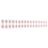 32PCS Fashion French Tip Press On Nail Glittering Surfaces French Tips Fingernails Comfort Short Oval Type