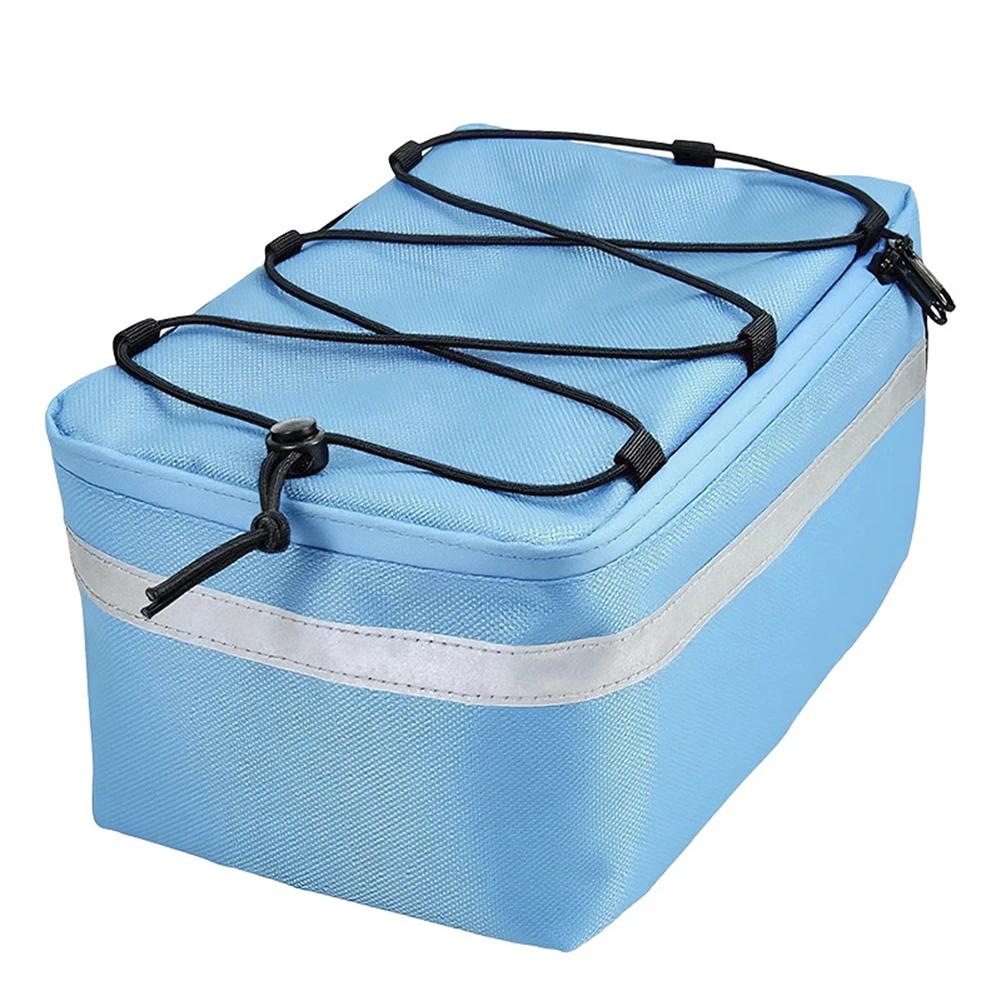 

Bike Trunk Bag Waterproof For Ebikes Bicycles With Side Pockets Top Bungee Tool Accessories Professional Tools Tools Packaging синий