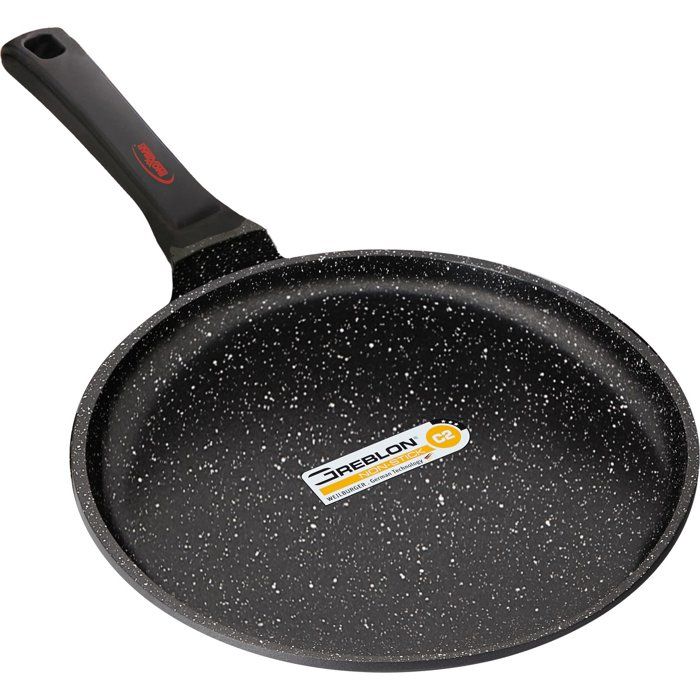Poêle à crêpes - INOXIBAR - Ø 26 cm - Anti-adhésif - Tous feux dont induction - Noir