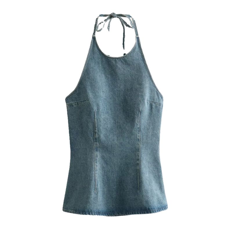 Kaslead New Arrival Women's Clothing Fashion Style Fashion All-Match Casual Neck Sleeveless Tops 1208892002