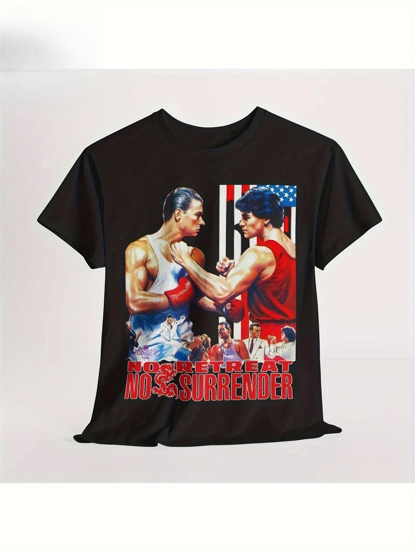 No Retreat No Surrender Jean-Claude Van Damme Graphic Tee Shirt – T-Shirt L