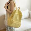 Solid Color Backpack Large Capacity Student School Bag College Style Backpack
