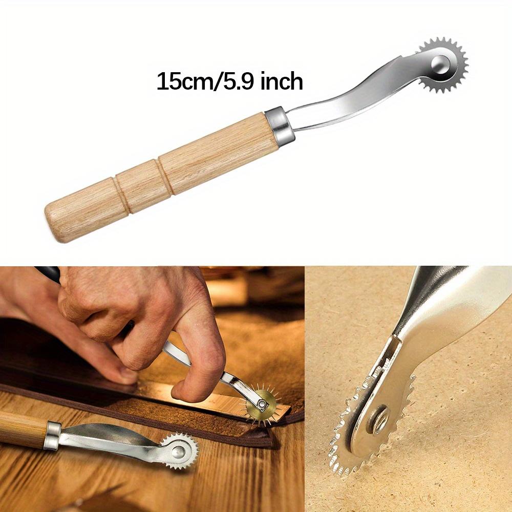 14pcs Leather Hand Sewing Tool Set/Includes Waxed Thread and Wooden Handle Needles/Heavy Duty for Leather Repair, Crafts, Binding, Belt Making/Ideal
