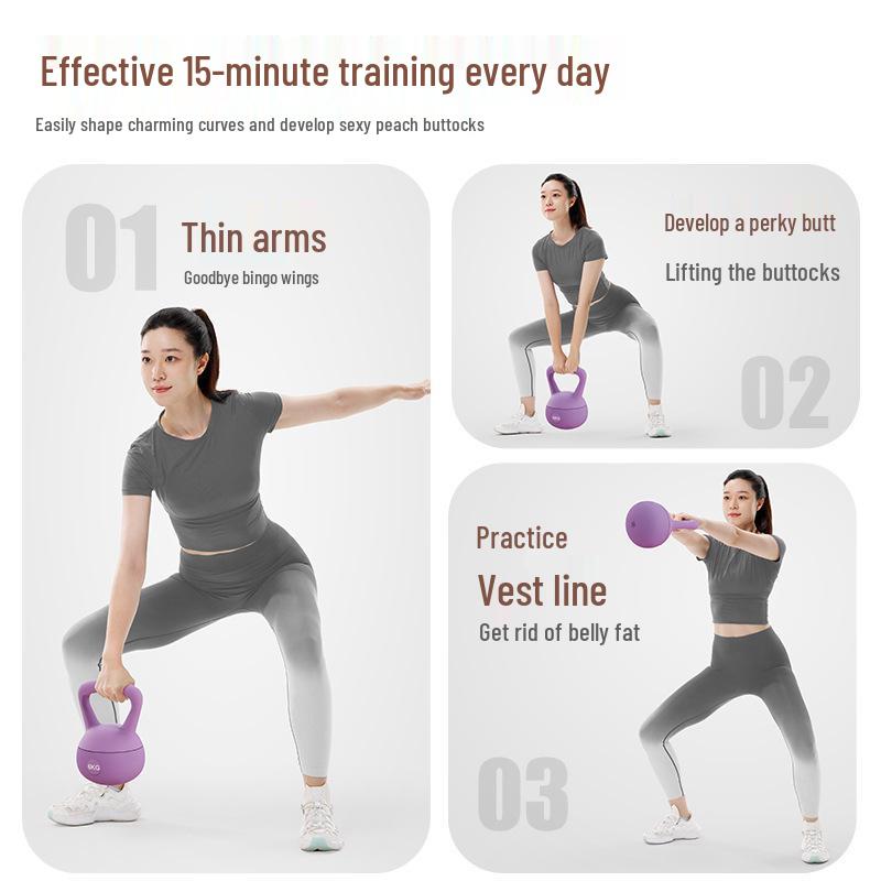 Weiche Kettlebell für Heimfitness: Krafttraining, Armbeugen, Formgebung für Männer & Frauen.