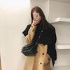 Irregular split high neck knitted pullover scarf shawl autumn and winter versatile wool scarf