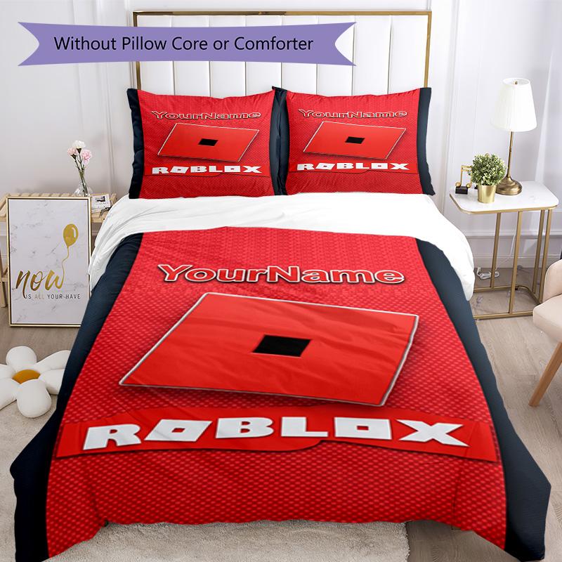 Roblox 162 Customize your name Bedding Set Breathable Duvet Cover with Pillowcases Home Decoration Birthday Gift