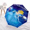 Cinderella, Fairy Godmother Automatic Opening and Closing Umbrella - 8 Ribs Portable Folding Umbrella with Plastic Handle, Suitable for Leis