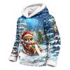 Kids Long Sleeve Christmas Print Hoodie Casual Pullover Sweatshirt for Boys and Girls