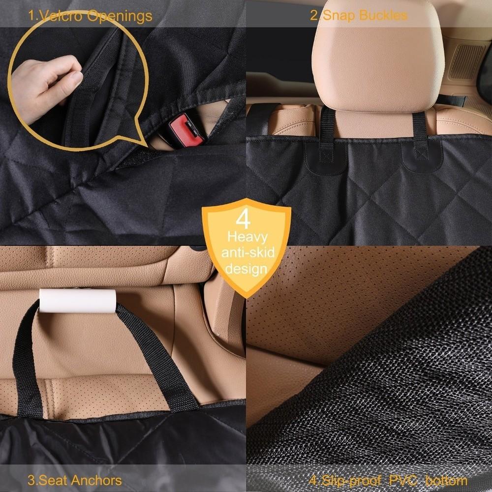 Side Zipper Pet Dog Car Seat Cover Waterproof Travel Pet Car Hammock for Cats and Dogs