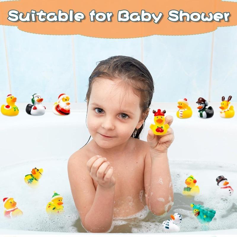 Calendar Advent 2025 Rațe de Crăciun, 24 buc Rață de cauciuc Calendar Advent 24 Zile Numărătoare Inversă Crăciun Jucării pentru Mărturii Petrecere Crăciun Copii Mici