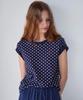 Loginaenloji Logo Point Dotted T-Shirt Navy