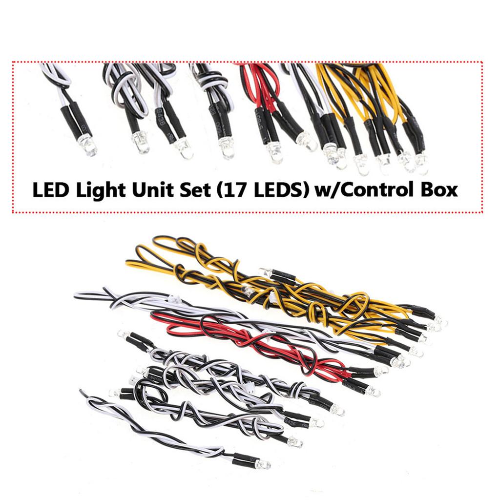 Killerbody LED Light Unit Set with Control Box 17Pcs LEDS Replacement for KB 1 10 MARAUDER   Axial SCX10 TRX 4 Remote