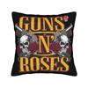 G-Guns N Roses Logo Rock Band Pillowcase Printing Cushion Cover Gift Skull Throw Pillow Case Cover Living Room Zippered 45X45Cm