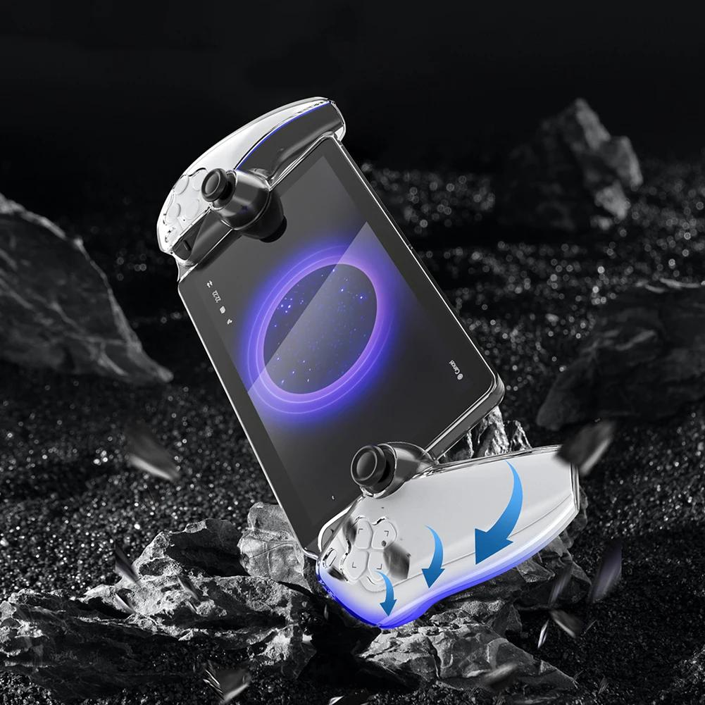 Transparent Protective Shell Case for PS5 Portal Handheld Game Console Shockproof PC Gaming Console Controller Sleeve Anti-Drop
