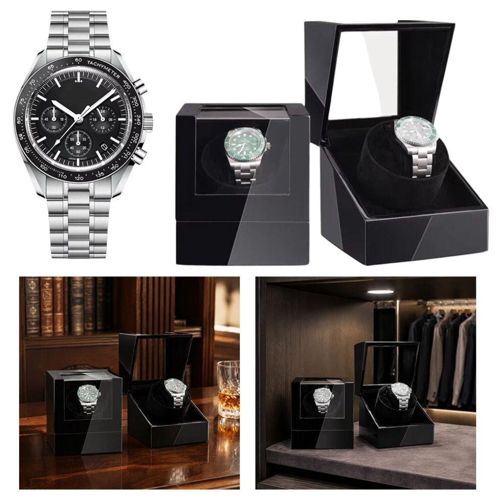 Ultra Quiet Single Watch Winder Storage Mechanical Watch Winder Watch Rotator Travel Use