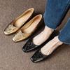 Fashionable and Comfortable Square-toe Shallow-mouth Single Shoes  New Block Heel Temperament Casual Women's Shoes