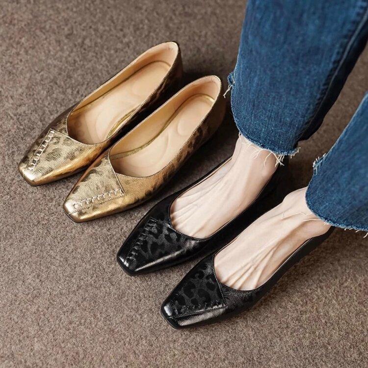 Fashionable and Comfortable Square-toe Shallow-mouth Single Shoes New Block Heel Temperament Casual Women's Shoes