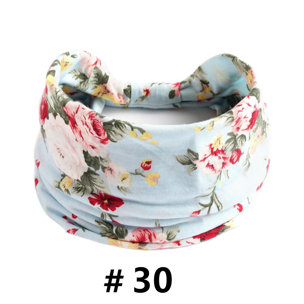 Damen Boho Stirnbänder Baumwolle Breite Turban Headwraps Rutschfeste Stretch Spa Haarbänder Workout Yoga Stirnbänder Bandage Running Bandana Haarschmuck