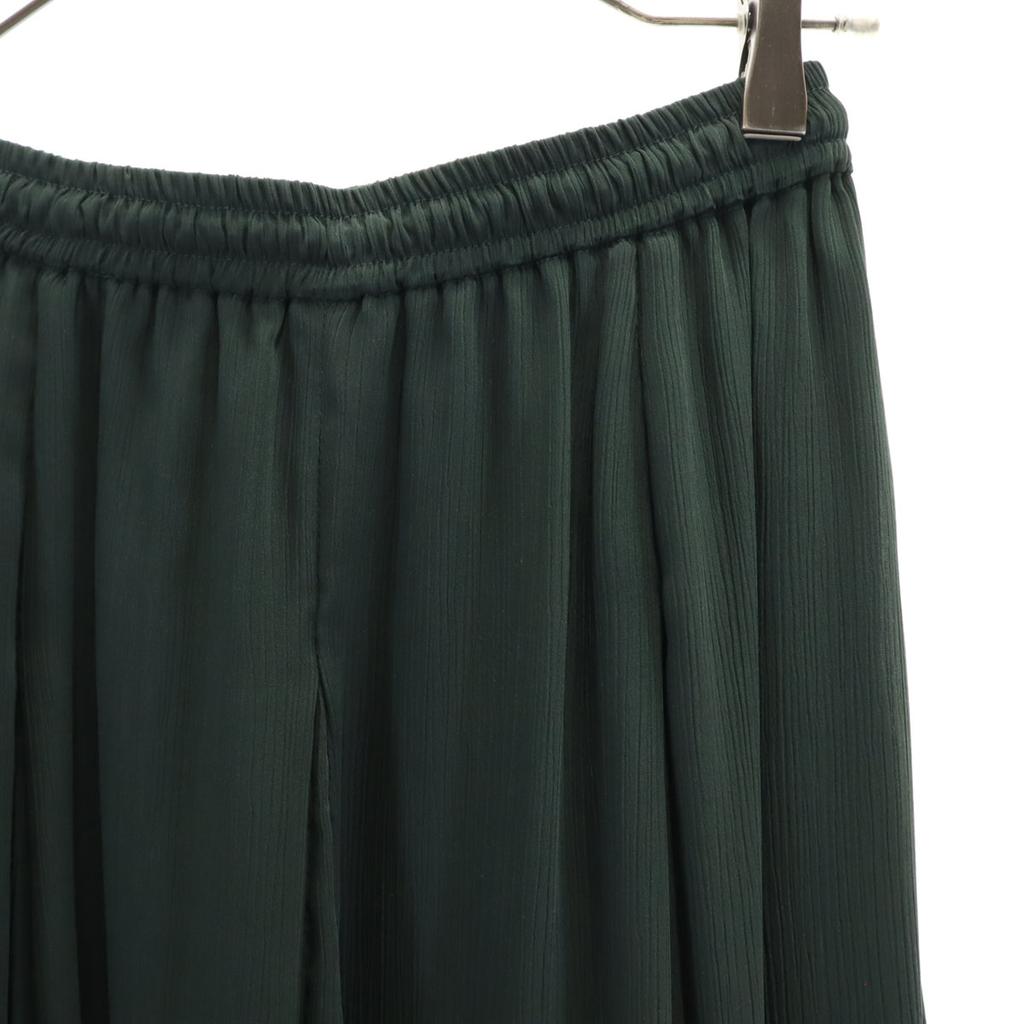Nano Universe Long Length Pleated Skirt F Deep Green Women Used