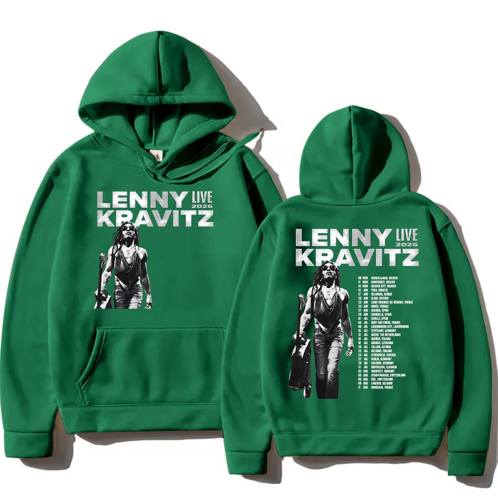 Lenny Kravitz Live 2026 Grafik Streetwear Herren High Street Sweatshirt Mode Damen Langarmtops Punk Musik Kleidung Pullover