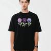 Vintage Style Pansy Flower T Shirt Botanical Purple Flowers 100 Cotton Novelty Top Vintage Graphic Stylish Soft