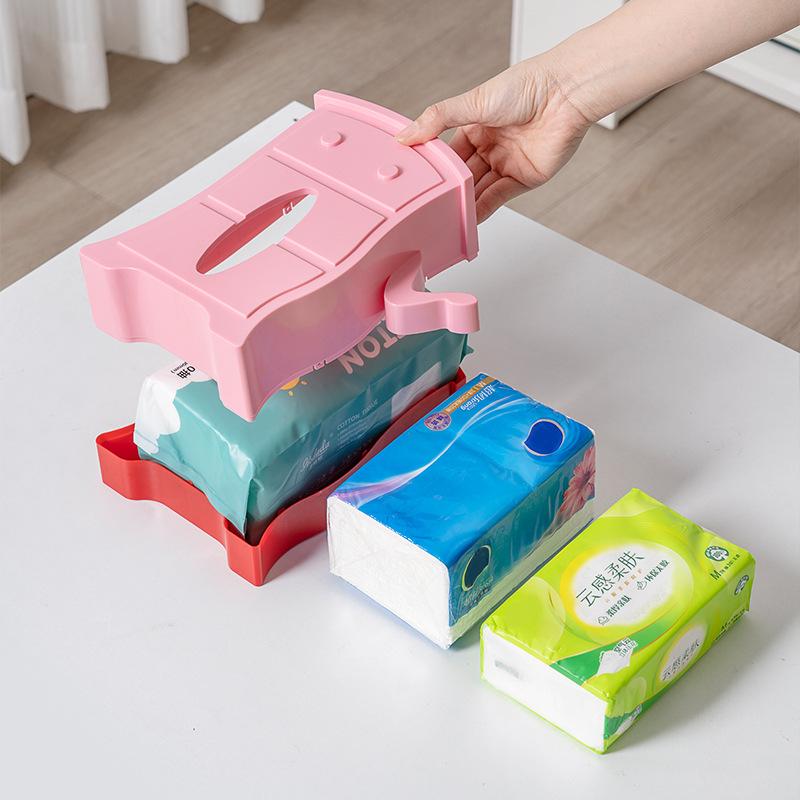 Niedlicher Taschentuchboxhalter Bunt Rutschfest Taschentuchboxhalter Große Kapazität Form Desktop-Dekor Platzsparend Organisation Dekor