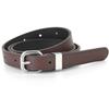 Oka Faux Leather Small Buckle Belt Brown