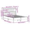 VidaXL Lit bibliothèque sans matelas cire marron 160x200 cm pin massif 3322905