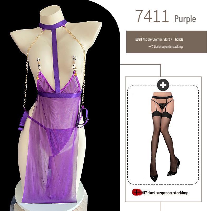 Σετ Εσωρούχων Δεσπόζουσας Πρόκλησης Μεγάλου Μεγέθους - Ερωτικό SM Στολή Πιτζάμα, Πειρασμός & Πάθος 7411