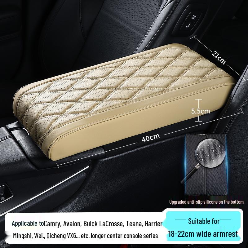 Extra lange 40 cm Armlehnenbox-Auflage für Avalon/Camry - Erhöhungspad mit Taschentuchboxhalter