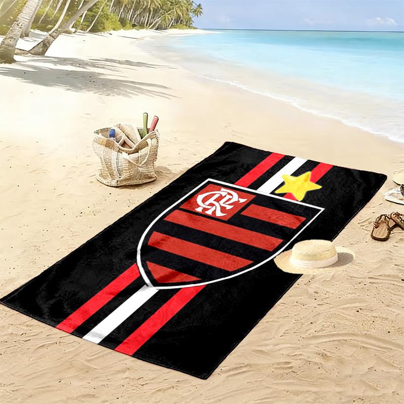 Flamengo Logo Print Beach Towel, Large Soft Quick Dry Towel for Beach Camping Swimming