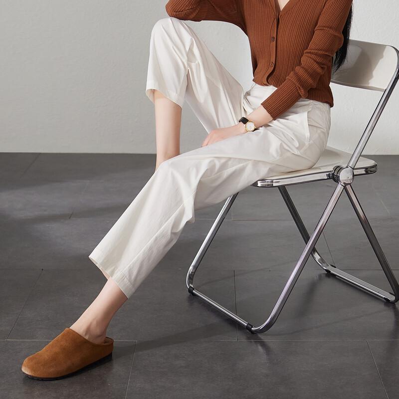 SOFSIL Women's 2026 Spring Straight-Leg Cropped Pants