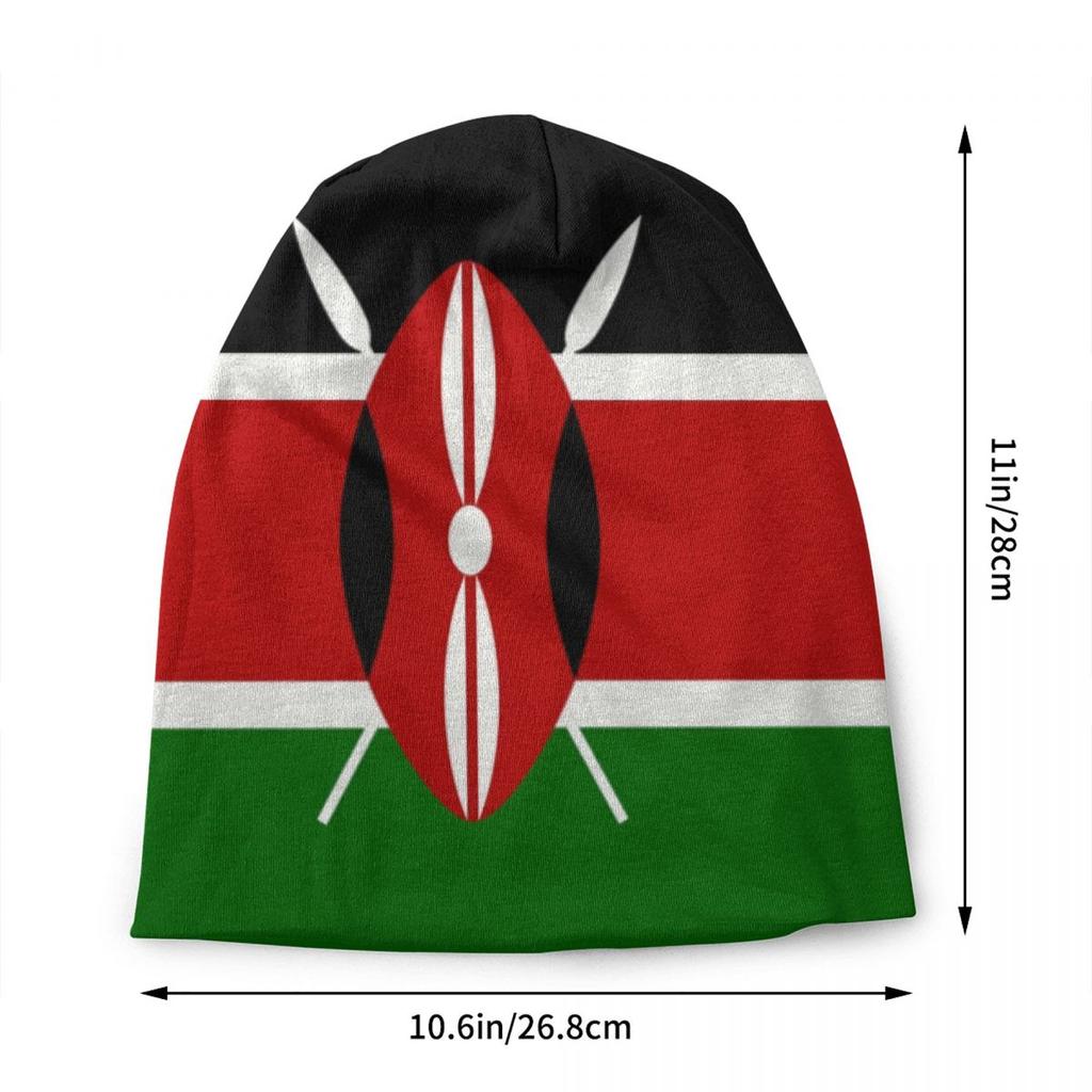 Custom Kenya Flag Skullies Beanies Caps Unisex Winter Warm Knitted Hat Women Adult Kenyan Patriotic Bonnet Hats Outdoor Ski Cap
