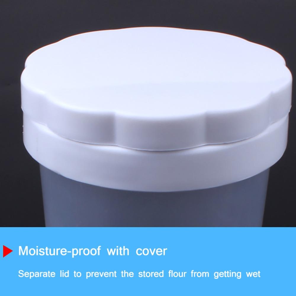 with Lid Powder Sugar Shaker Plastic Manual Flour Sifter Flour Dispenser Bottle Home Kitchen
