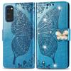 Bling Butterfly Leather Flip Cover For Samsung Galaxy S25 Ultra S24 Plus S23 FE A55 A35 A36 A56 A26 A06 A16 Wallet Glitter Case