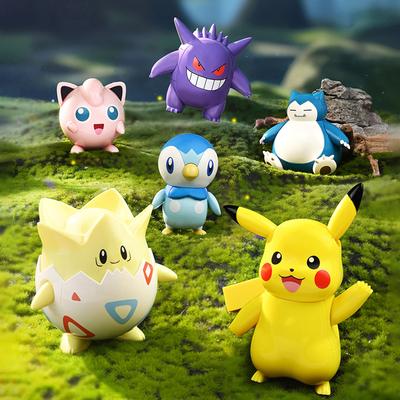 Non-Toxic Pokmon Series Building Blocks Pikachu Jigglypuff Kirby Togepi Gengar Ornaments Cartoon Model Bricks Kids Diy Toys Holiday Gifts