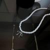 Adjustable Chain Necklace Addition Sophisticated Pearl Necklace with Unique Bowknot Pendant for  Fashionistas