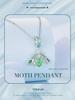 Ziyun Green Oil-Dripping Moth S925 Silver Necklace, Bracelet & Pendant Set