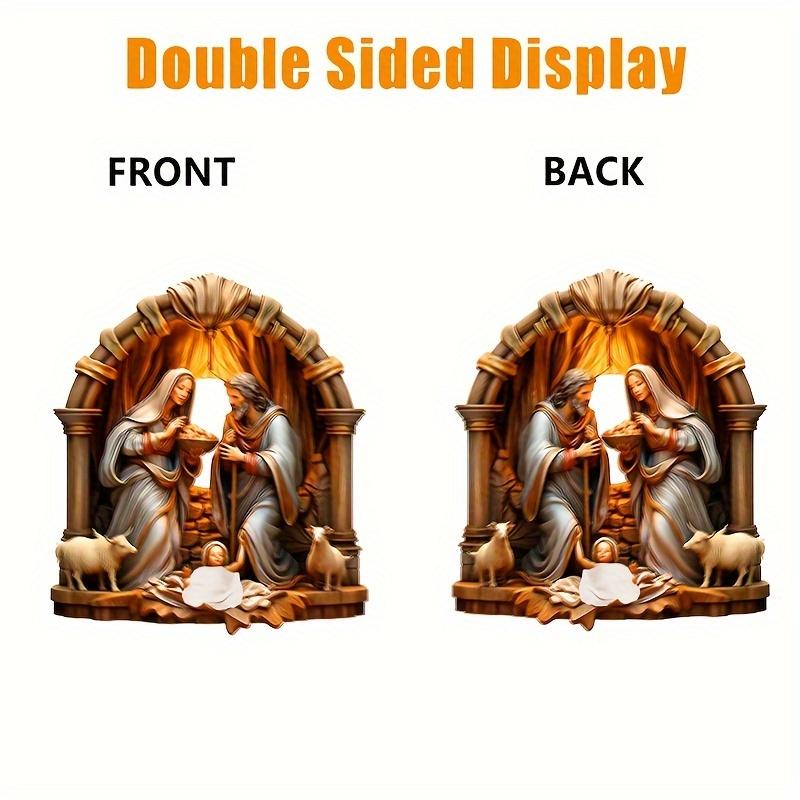 7-Piece Christmas Decoration Set - Nativity-themed Decor for Home and Holiday Parties Christian New Year Decor Car Interiors