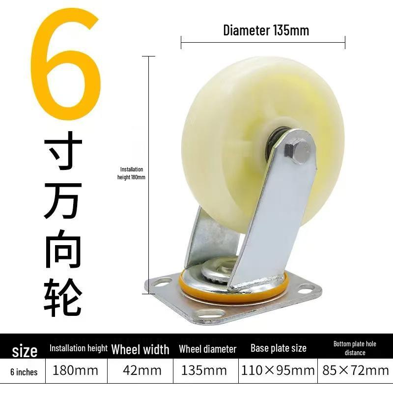 Swivel Caster Wheels: 3-8 Inch Nylon, Light/Heavy Duty, Fixed/Brake Options, Load-Bearing Trolley Casters