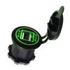 5V 2.1A doble USB-porter LED-skjerm Bilmotorsykkeltelefonladerkontaktadapter