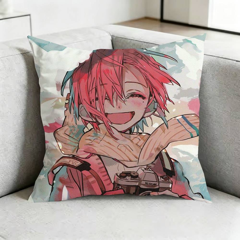 ToiletBound Hanakokun Manga Pillow Case Square DoubleSided Sofa Cushion Cover Bedroom Bedside Pillow Gift