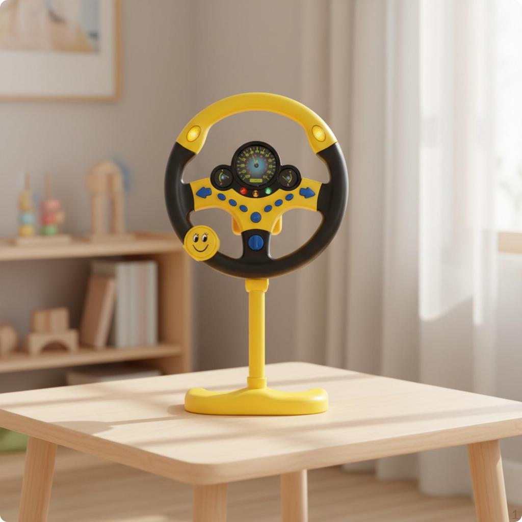 Fahrspielzeug mit Ständer Standfuß Lenkradbasis Licht und Sound Simulation