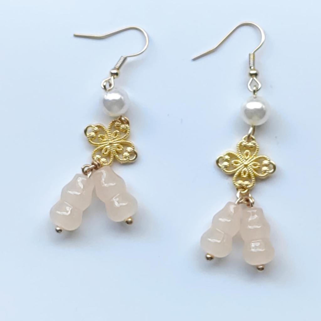 Chinese Style Jade-Resistant Long Earrings with Qipao-Inspired Design