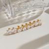 18K Gold Zirconia Stud Earrings - Niche, Simple, Colorfast Titanium Stainless Steel Ear Jewelry