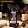 Engravable Creative Wooden Hourglass Timer (30/60 Min) - Decorative Ornament and Perfect Gift for Home or Office.