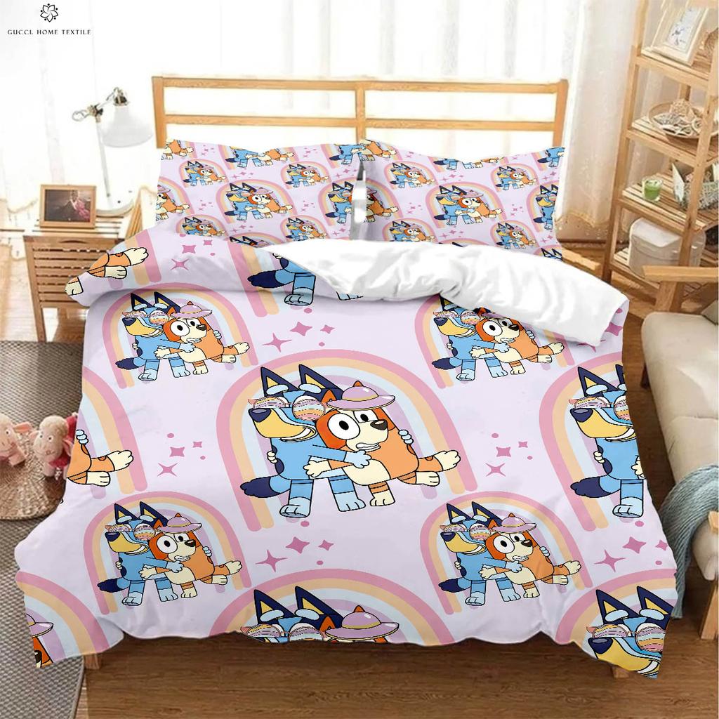 Cute Cartoon Printed Quilt Cover Bedding Set Exquisite Set Bedspread Bedspread Set Bedding Set Luxury Birthday Gift